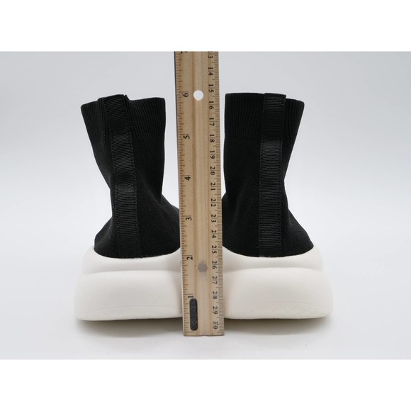 Just Fab Shoes Women 9 Black Stretch Fabric Billie Sock Pull On Platform Sneaker - Picture 9 of 12